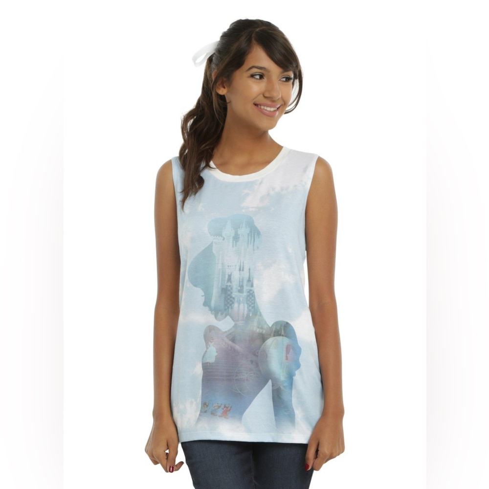 Disney Cinderella & Castle Silhouette Muscle Tee